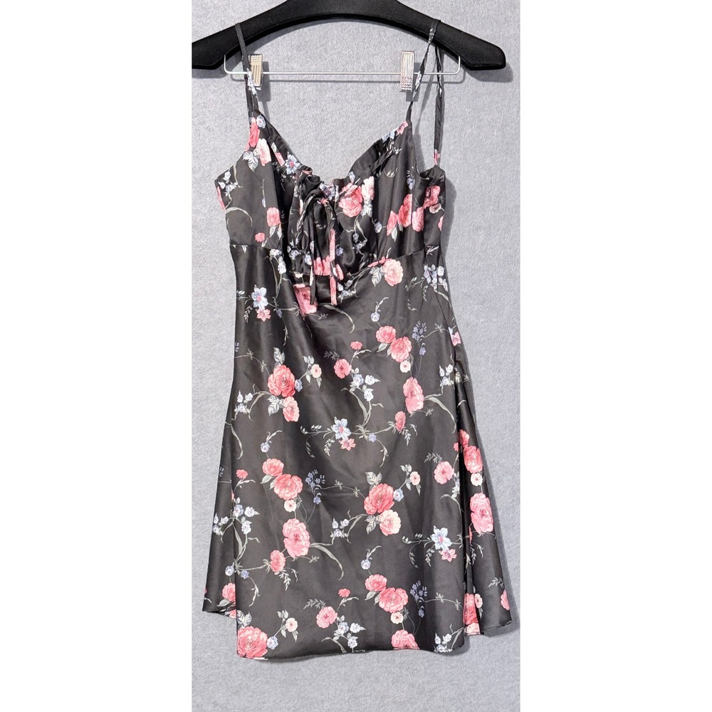 Current Mood Dolls Kill Floral Mini Dress S Satin Grunge Fairy Y2k Whimsygoth
